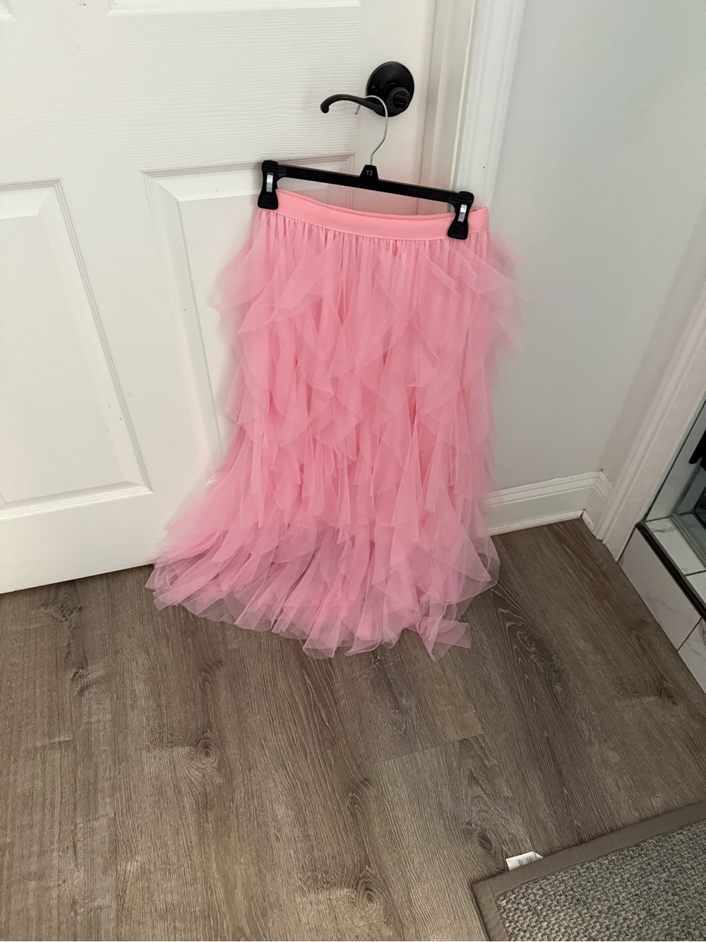 Source Unknown Pink Layered Tulle Maxi Skirt